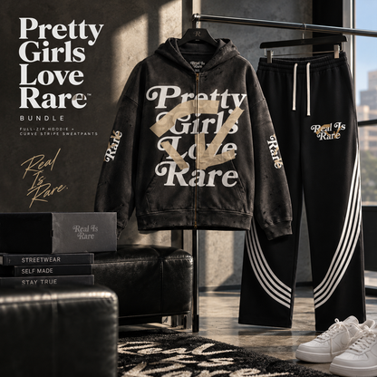 Pretty Girls Love Rare Full-Zip + Curve Stripe Sweatpants Bundle