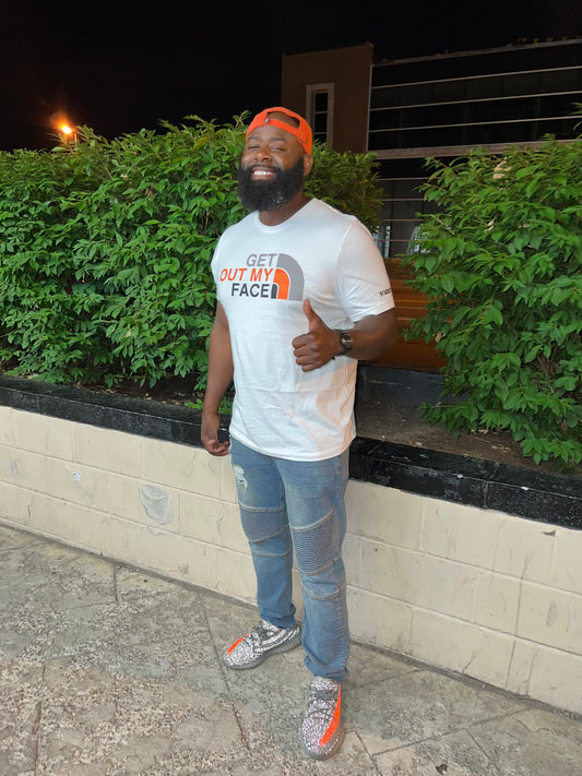 GOMF Orange Tri color tee